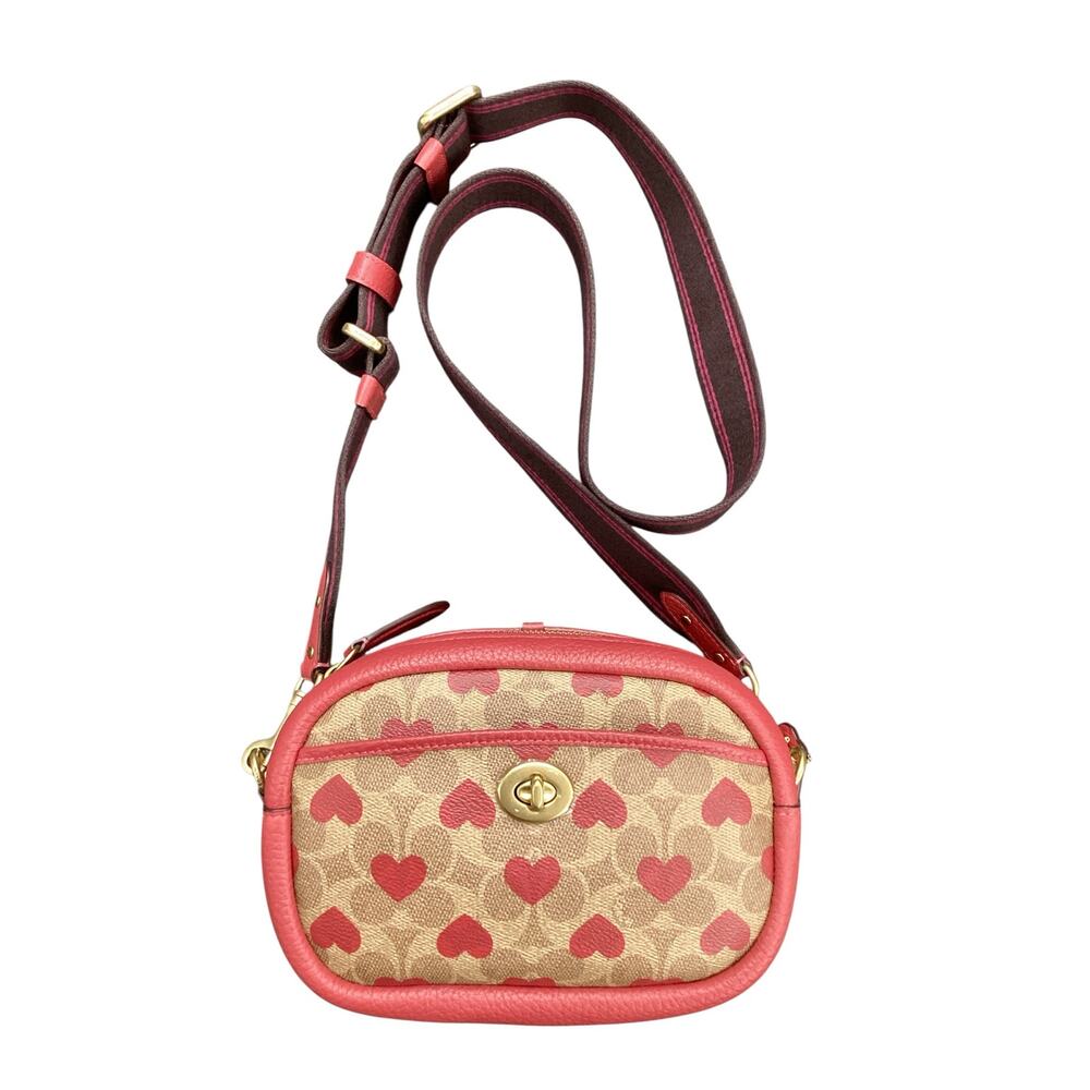 Monogram Coach Hearts Crossbody